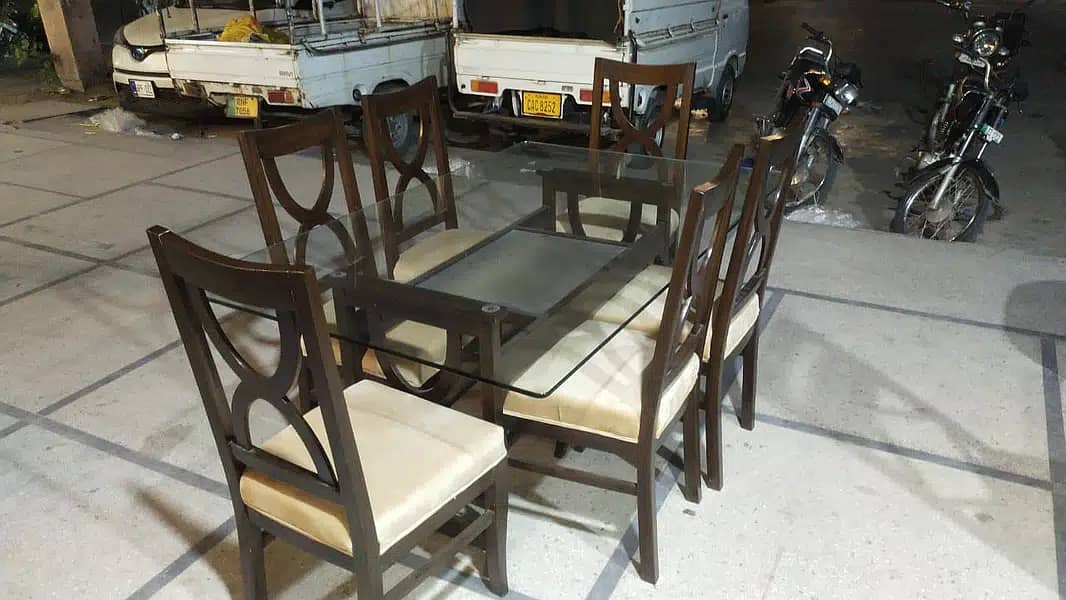 dining table / 6 seater dining table / wooden dining table with chairs 13