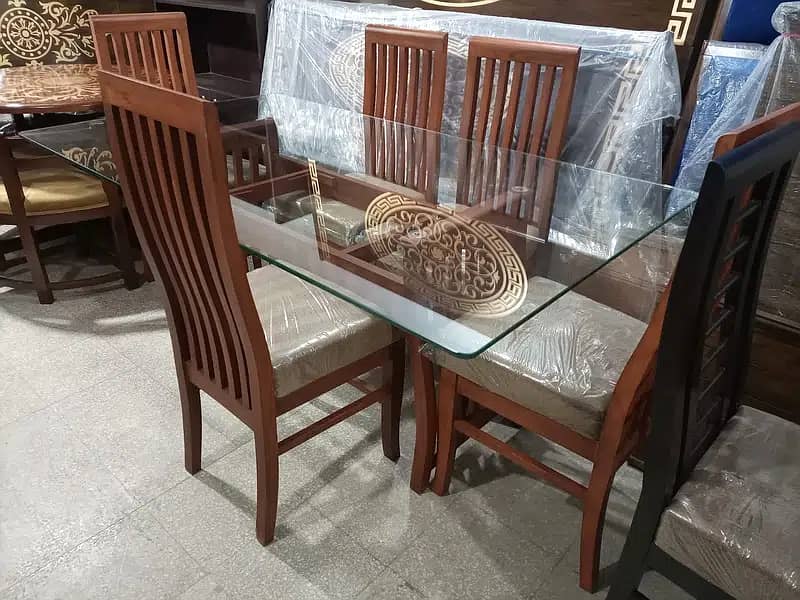dining table / 6 seater dining table / wooden dining table with chairs 14