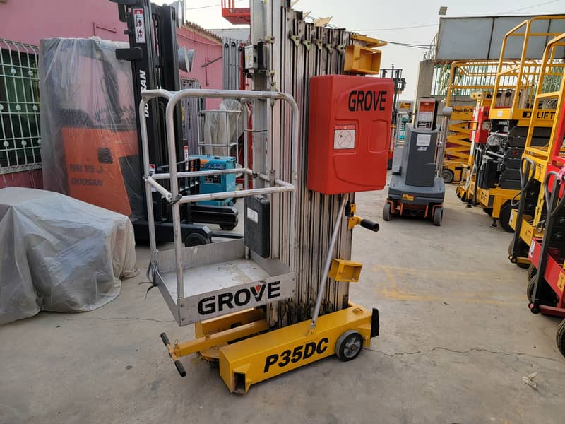 GROVE P35DC Vertical Mast Lift Man Lift Scissor Lift for Sale in KHI 4