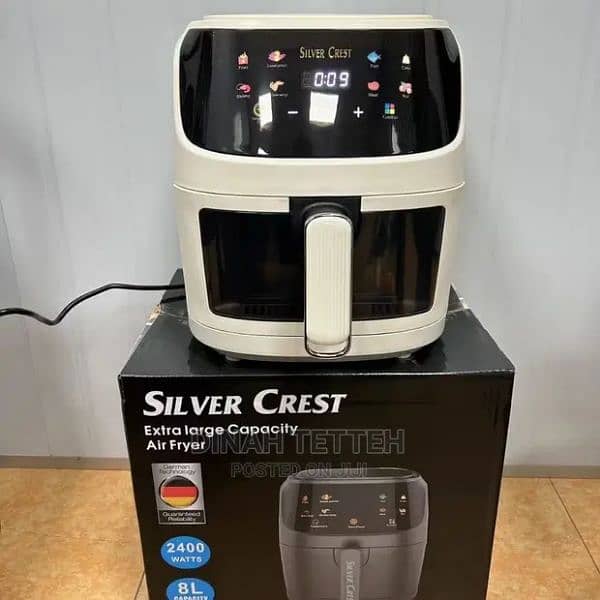 NEW SILVER CREST 8 LITER LARGE AIR FRYER LCD TOUCH DISPLAY AIRFRYER 5