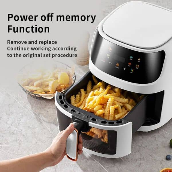 NEW SILVER CREST 8 LITER LARGE AIR FRYER LCD TOUCH DISPLAY AIRFRYER 16