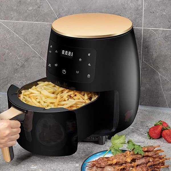 NEW SILVER CREST 6 LITER LARGE AIR FRYER LCD TOUCH DISPLAY AIRFRYER 5