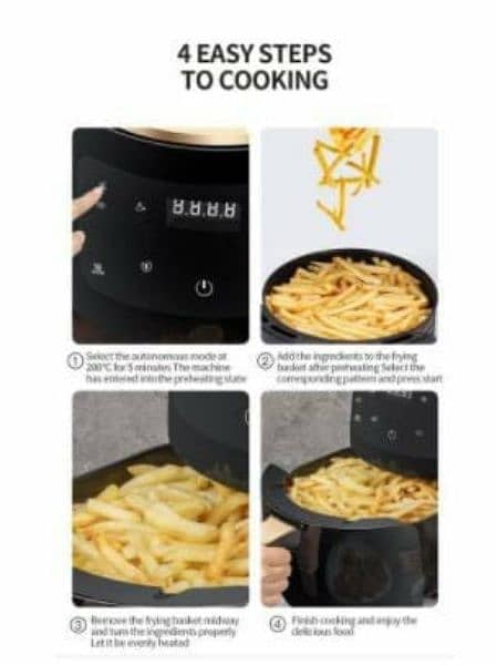 NEW SILVER CREST 6 LITER LARGE AIR FRYER LCD TOUCH DISPLAY AIRFRYER 7