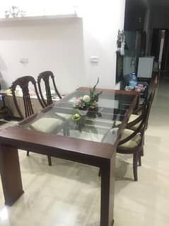Wooden Dinning Table with 8 chairs 0