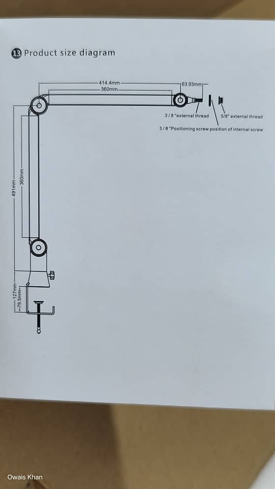 Imported Boom Arm Mic Stand for Studio 4