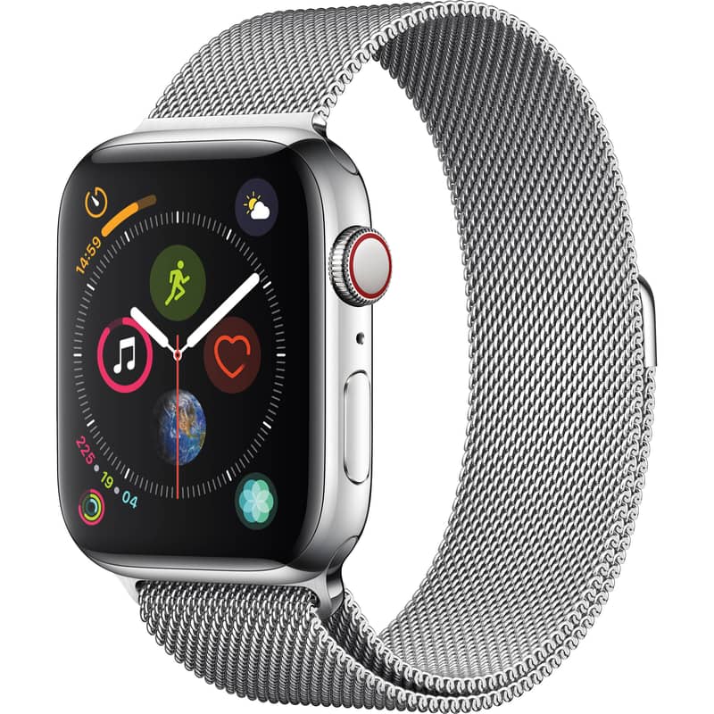 Apple watch series6 40mGraphite  stainless steel case black sport band 2