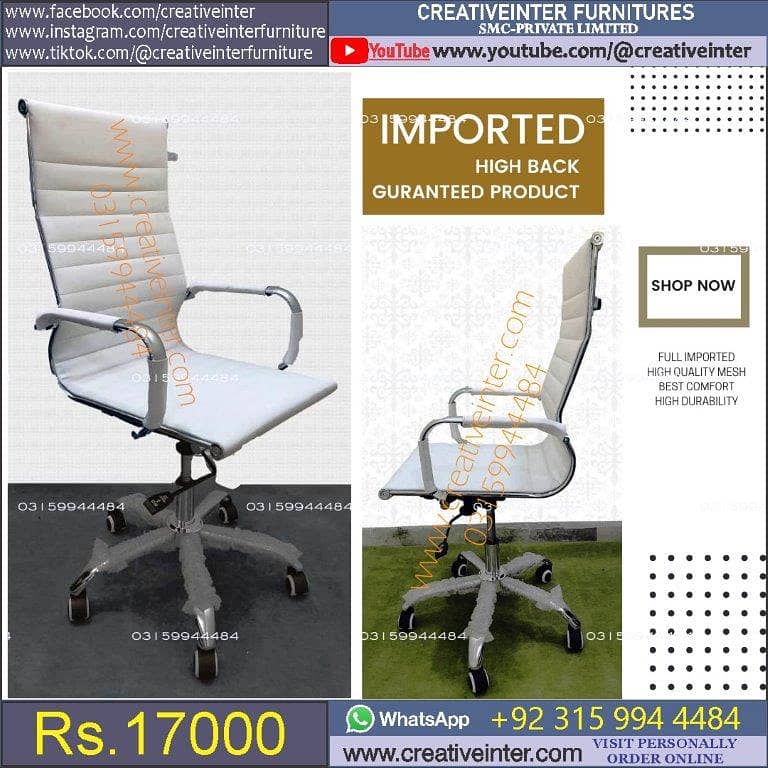 Office recliner chair table mesh Manager workstation revoling rolling 8