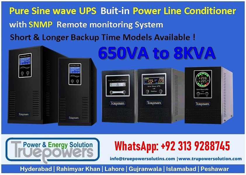 5KVA 6KVA 4KVA 3KVA 2KVA 1KVA 650VA Short / Longer Backup time UPS 7