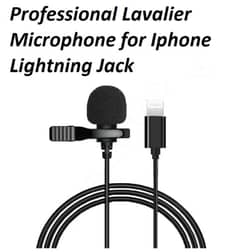 Professional Lavalier Microphone For iPhone Lightning Jack Brand New