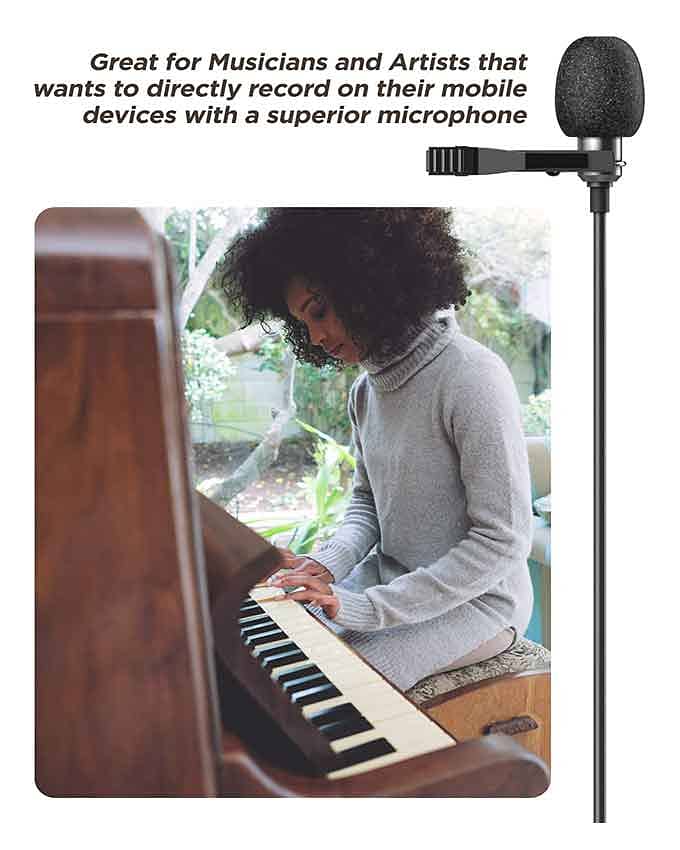 Professional Lavalier Microphone For iPhone Lightning Jack Brand New 4