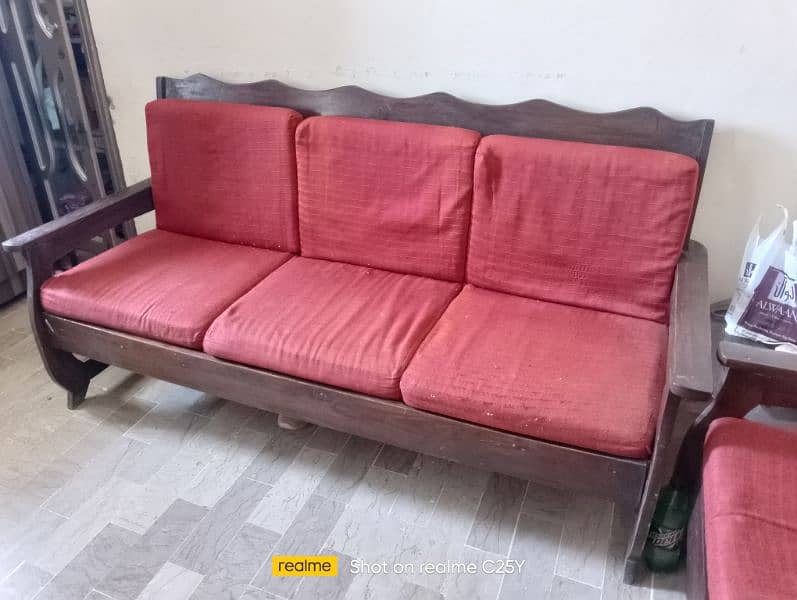 wooden sofa set 3