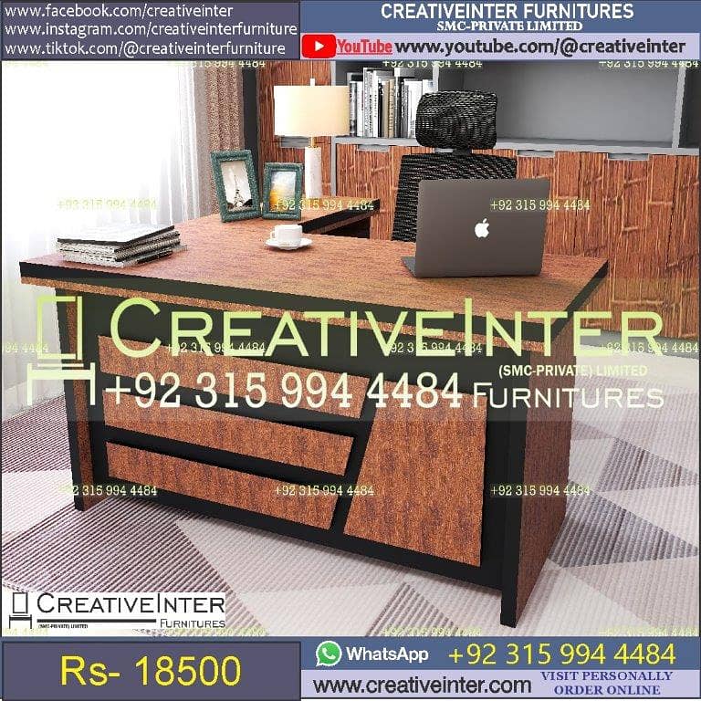 Office table workstation laptop computer chair sofa used working desk 1