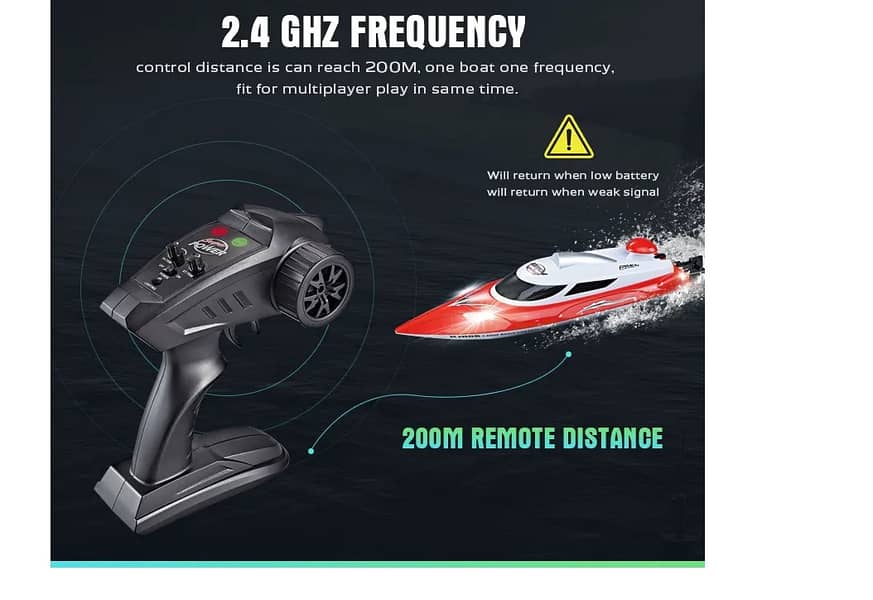 HJ806B Electric RC Boat 35KM/H 200m High Speed 2.4GHz Remote Control 8