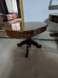 Wooden table set of 3 0