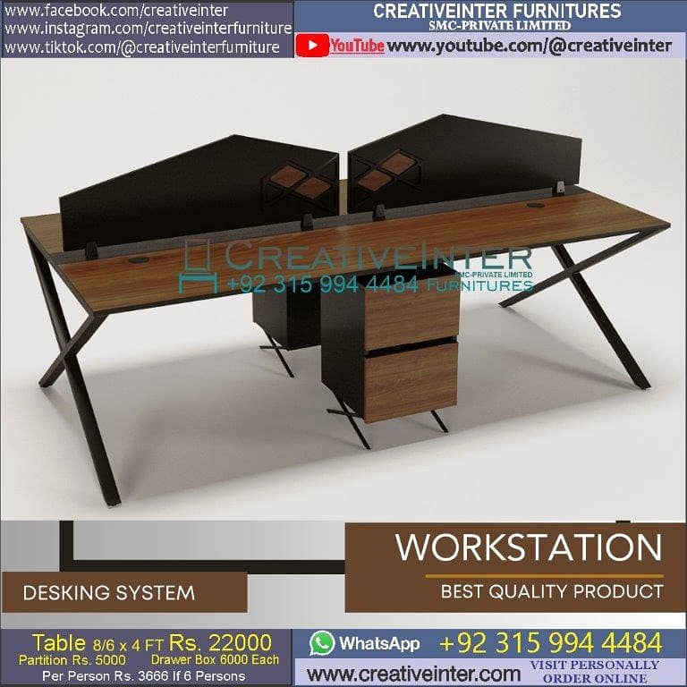 Office workstation table front desk chair meeting Furniture conference 3