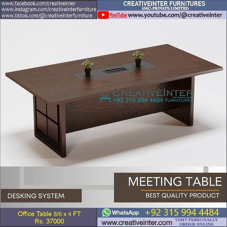 Office workstation table front desk chair meeting Furniture conference 16