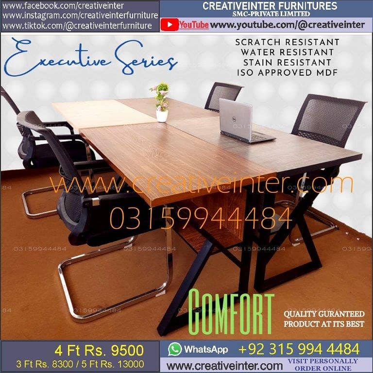 Office workstation table front desk chair meeting Furniture conference 18