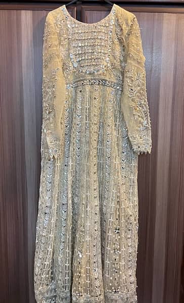 Designer dress (Zaha) medium size Beige stitched dress 2