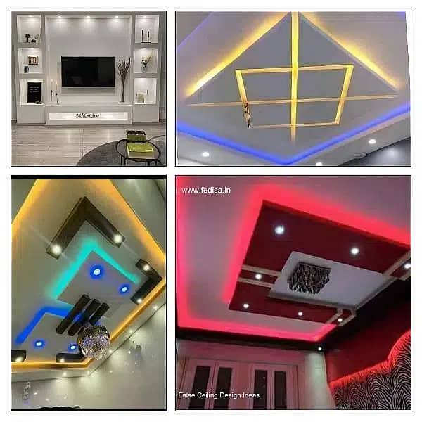 pop false ceiling New Fancy Designs, Wallpaper, Flooring, Pvc Panel 7