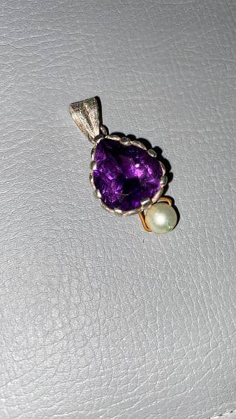 Amethyst and Pearl Pendant 1