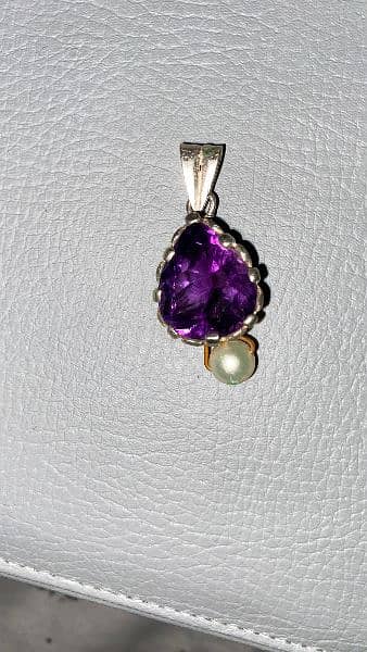 Amethyst and Pearl Pendant 2