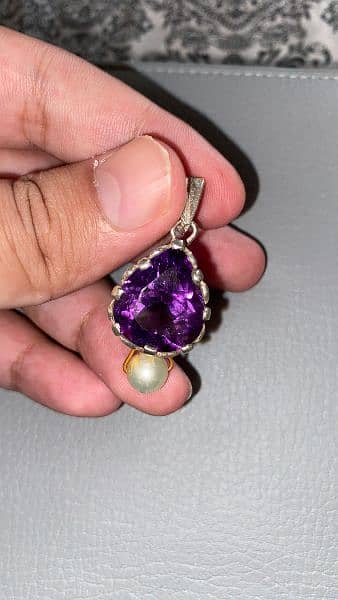 Amethyst and Pearl Pendant 3