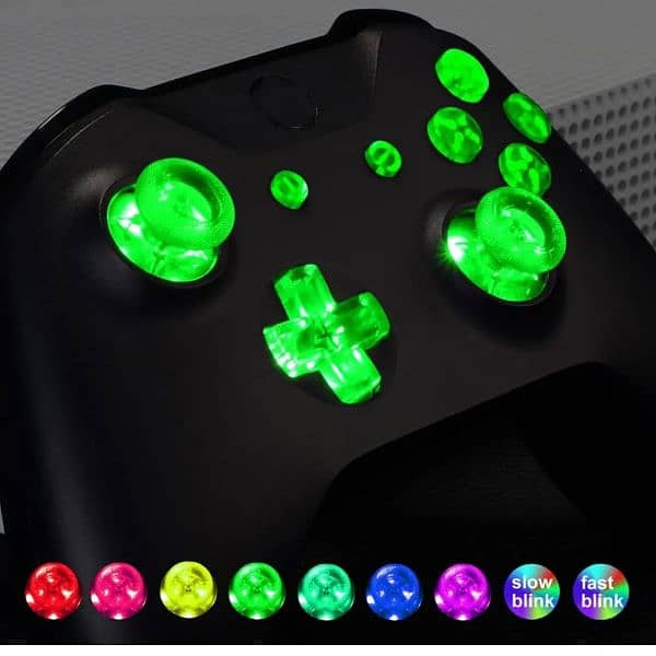 eXtremeRate Multi-Colors Luminated D-pad Thumbsticks Start Back 2