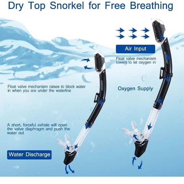Supertrip Dry Snorkel-Diving Snorkel For Scuba Diving Freediving 4