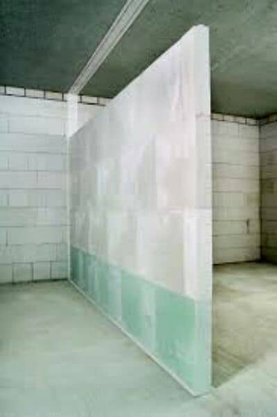 dry wall partition with gypsum sheets 13