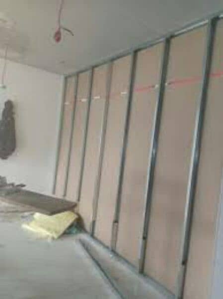 dry wall partition with gypsum sheets 15