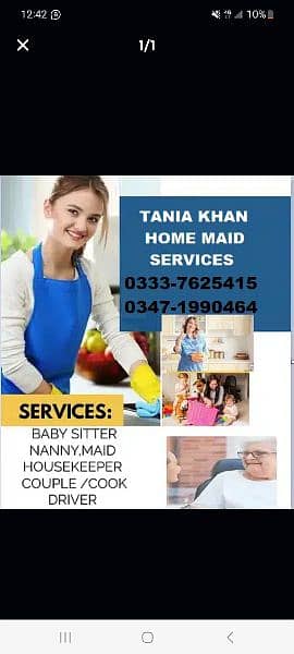 All kinds of domestic Staff available