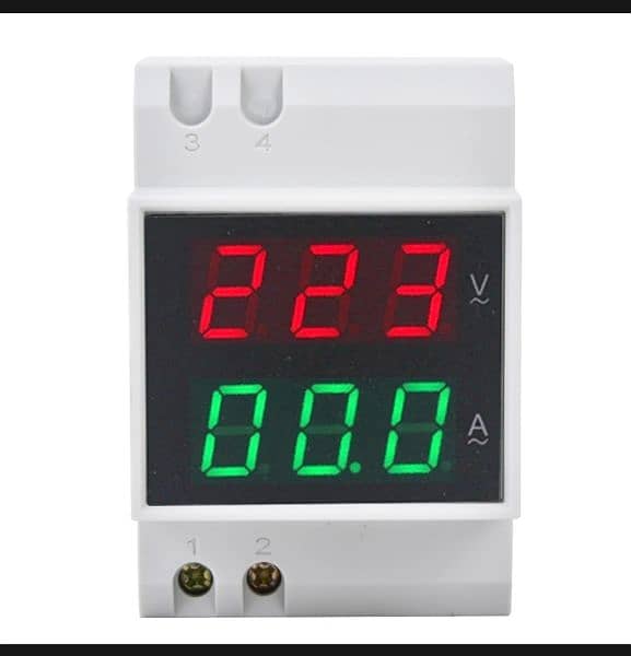 Digital Voltage Ampere Meter DIN-RAIL Double Display Voltmeter 1