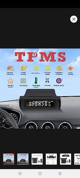 Car Solar TPMS Tire Pressure Monitoring System Solar Power Digit 2