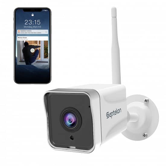 Security Camera Outdoor, Septekon 1080P WiFi Home Surveillance Camera 0