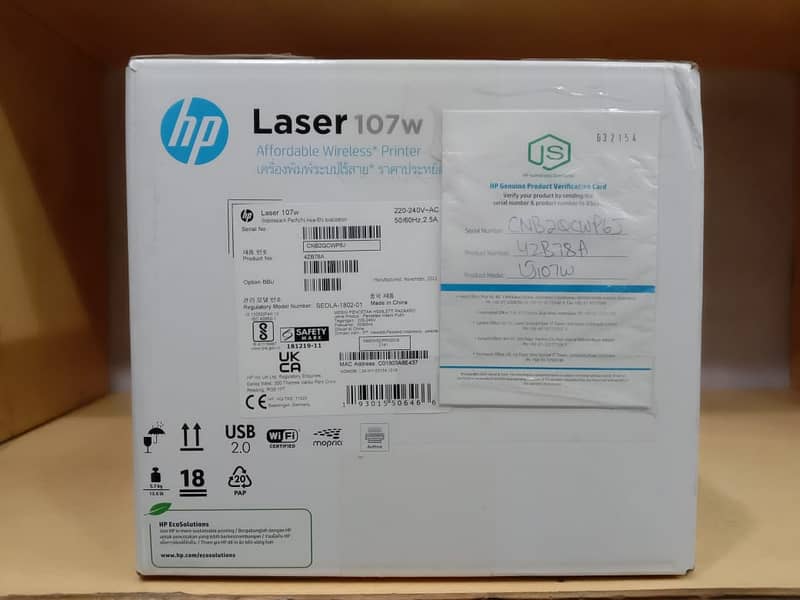 HP Laser 107w Printer  ^One Year Warranty With HP CARD ^ 1