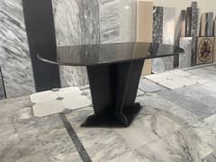 dinning table made from black granite stone 0