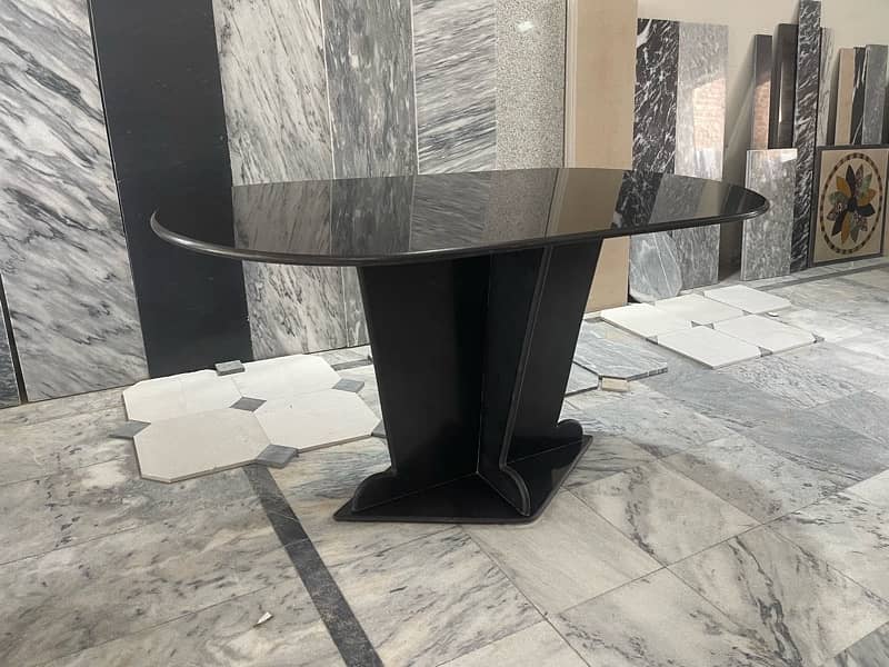 dinning table made from black granite stone 2