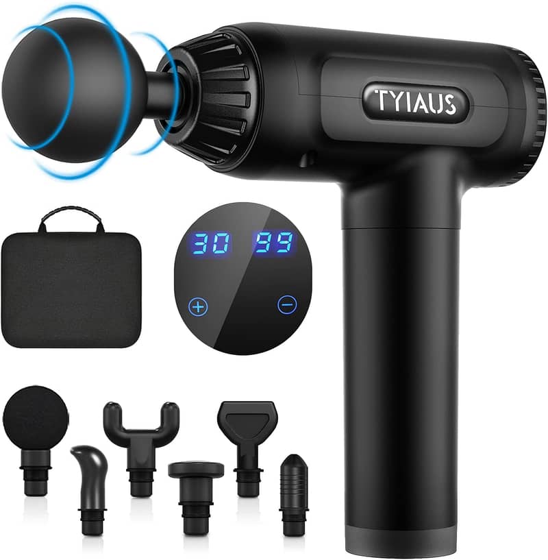 TYIAUS Percussion Massager Gun Deep Tissue With 30 Adjustable Speeds 0