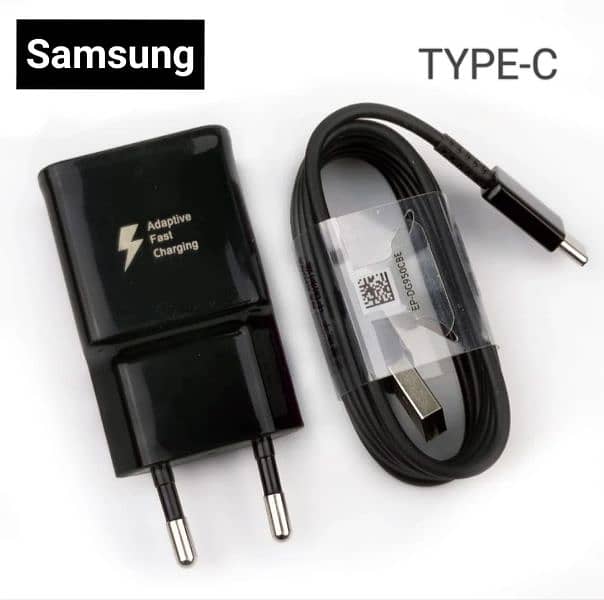 SAMSUNG FAST CHARGER WITH TYPE-C BEST QUALITY CABLE 0