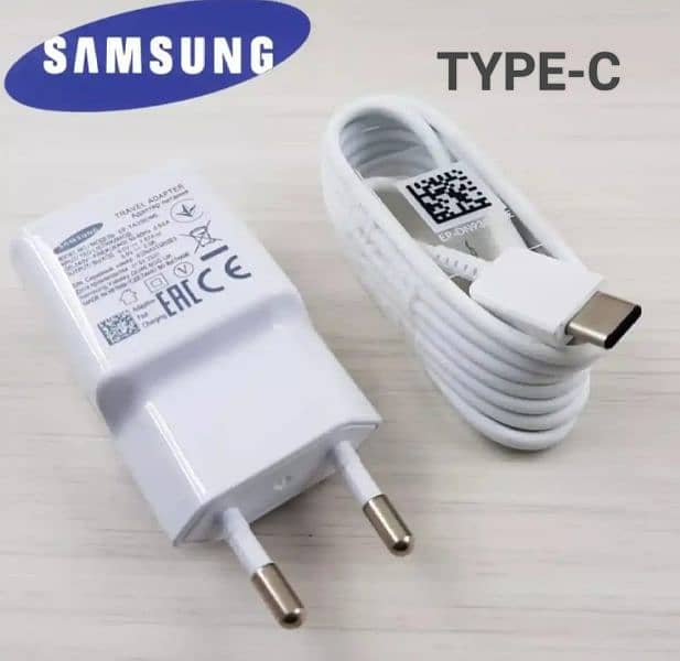 SAMSUNG FAST CHARGER WITH TYPE-C BEST QUALITY CABLE 0