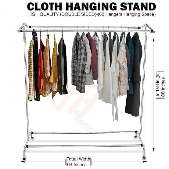 Multi Purpose Folding Hanging Cloth Stand Heavy Duty 03020062817 8