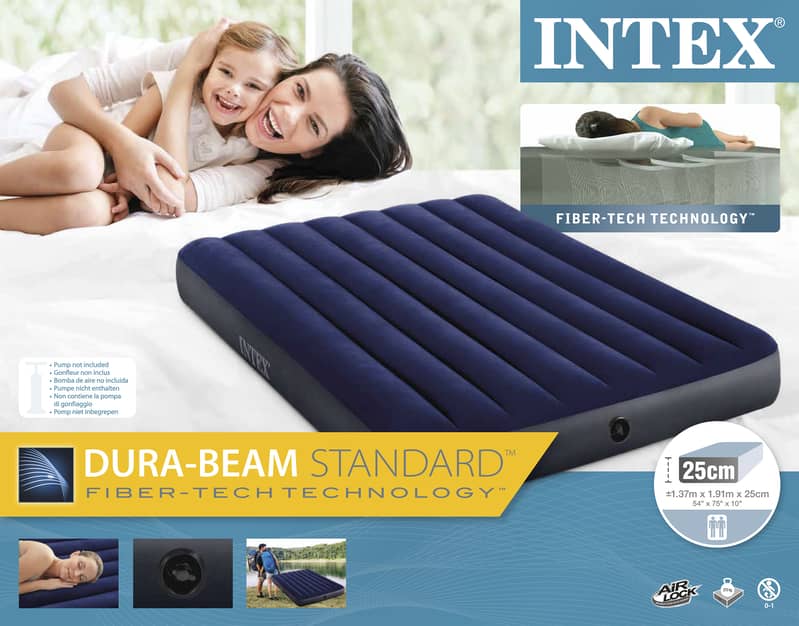 Air mattress double intex 75"x54"10" mattress 03020062817 0