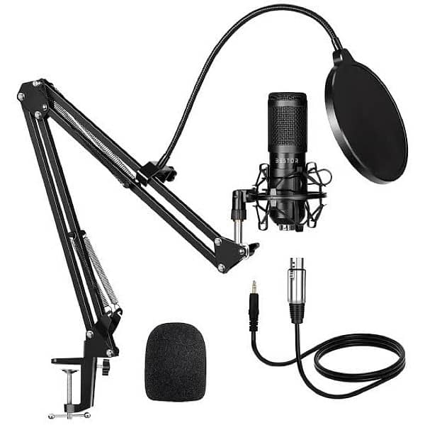 Professional Condenser Microphone Set White 3