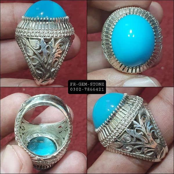 Irani feroza stone on sale ring