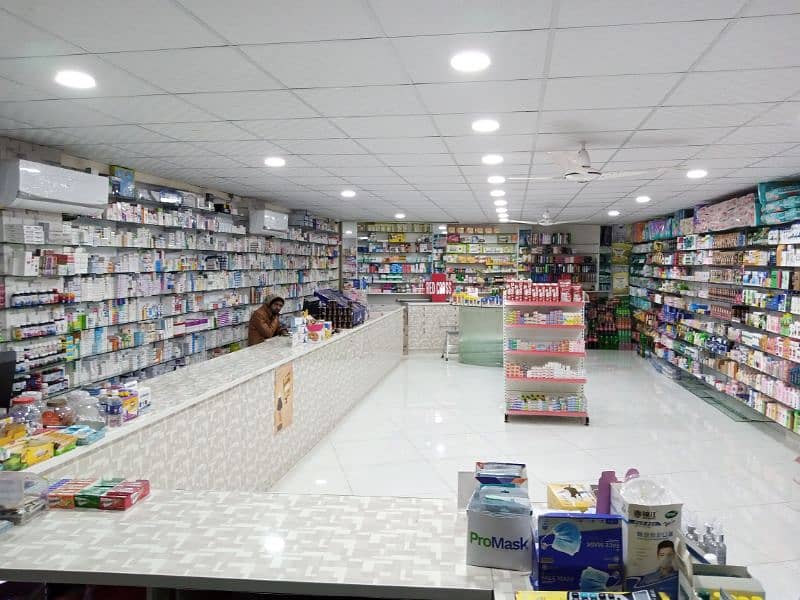 pharmacy with stock and racks Pharmacies 1078323366
