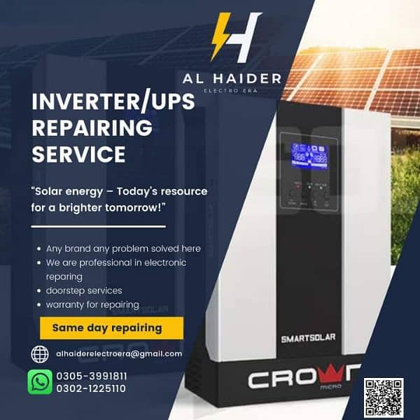 Ac card repairing/solar inverter repairing services/ups/ac repair/pcb 7