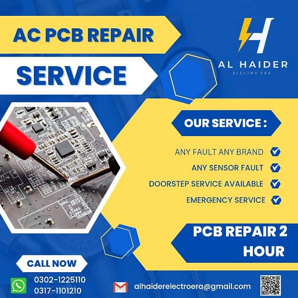 Ac card repairing/solar inverter repairing services/ups/ac repair/pcb 13