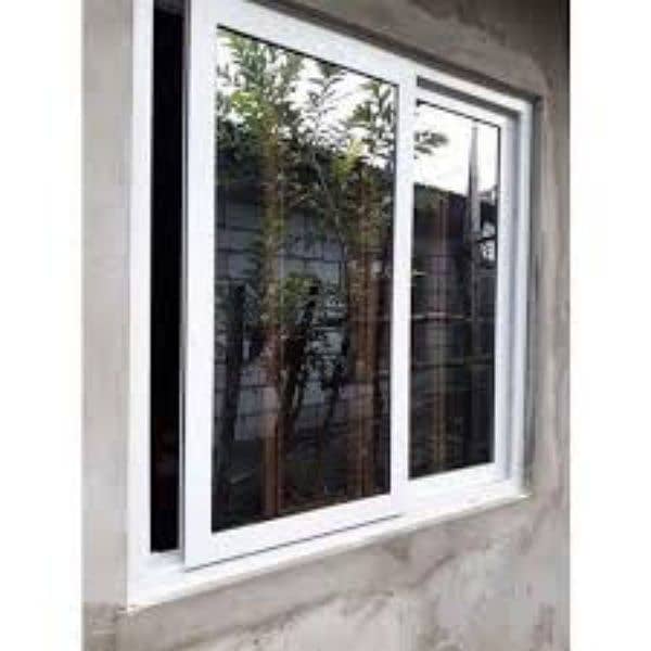 aluminium & upvc window single glaze openable door 12mm glasspartition 12