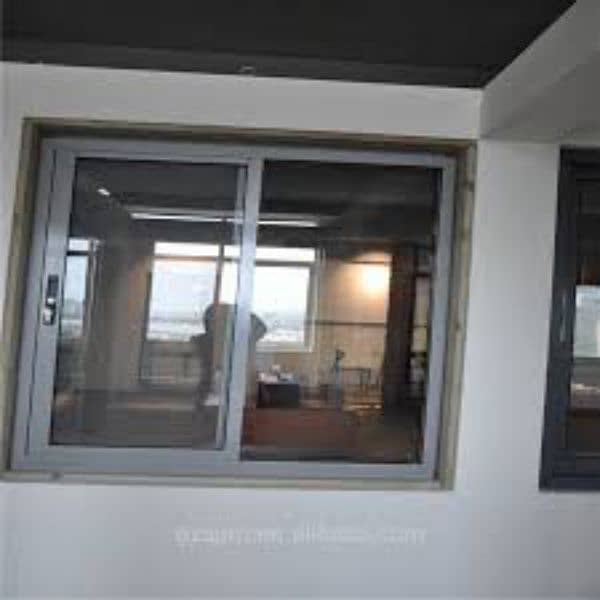 upvc & aluminum siding window openable door 12mm glass partition 4