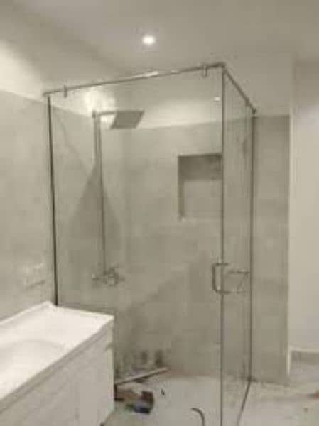 shower cabin kitchen cabinet 12mm glass door partition touch mirror 2